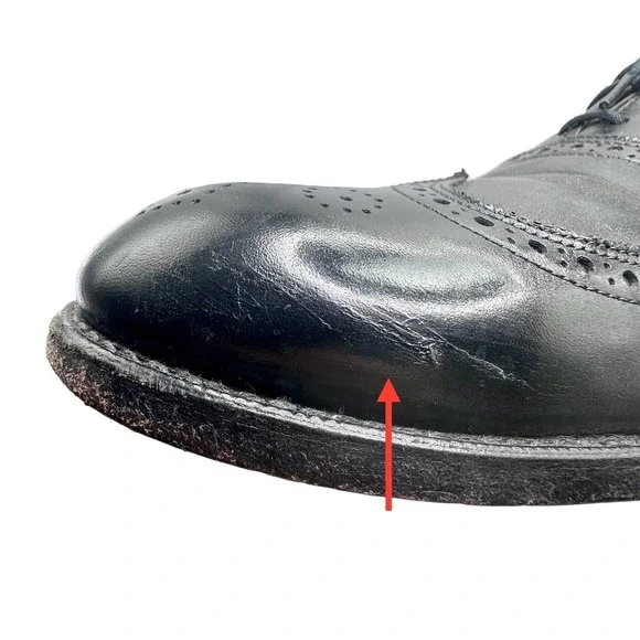 Allen Edmonds | Chester Black Leather Wingtip Oxford Dress Shoes | Size 14 AA - Picture 11 of 12